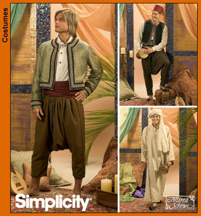 Simplicity Pattern 4788 Men's Costume Tunic, Pants and Jacket Size XS-XL