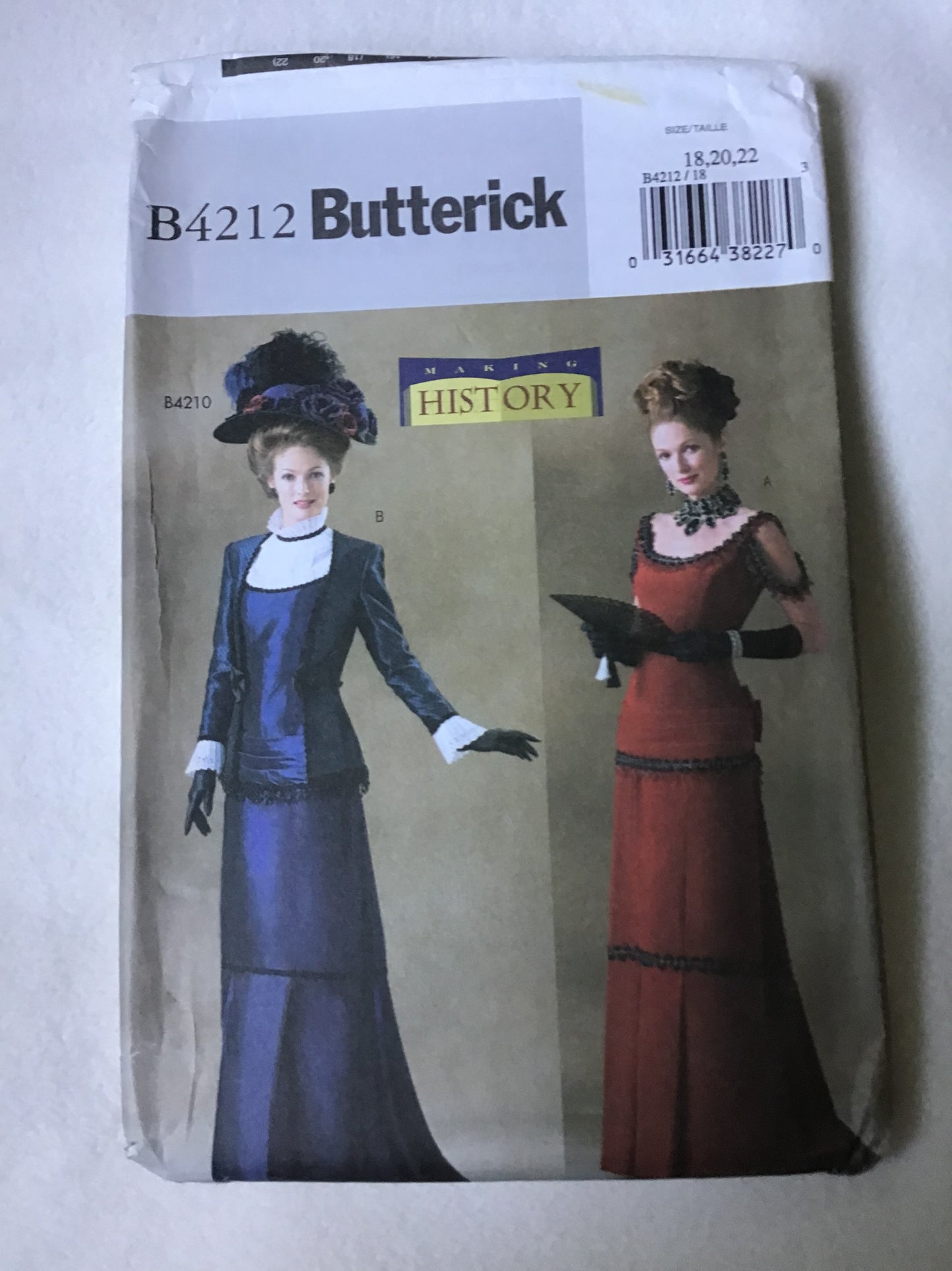Pattern Butterick B4212 Making History Women's Victorian Costume Size 6-22