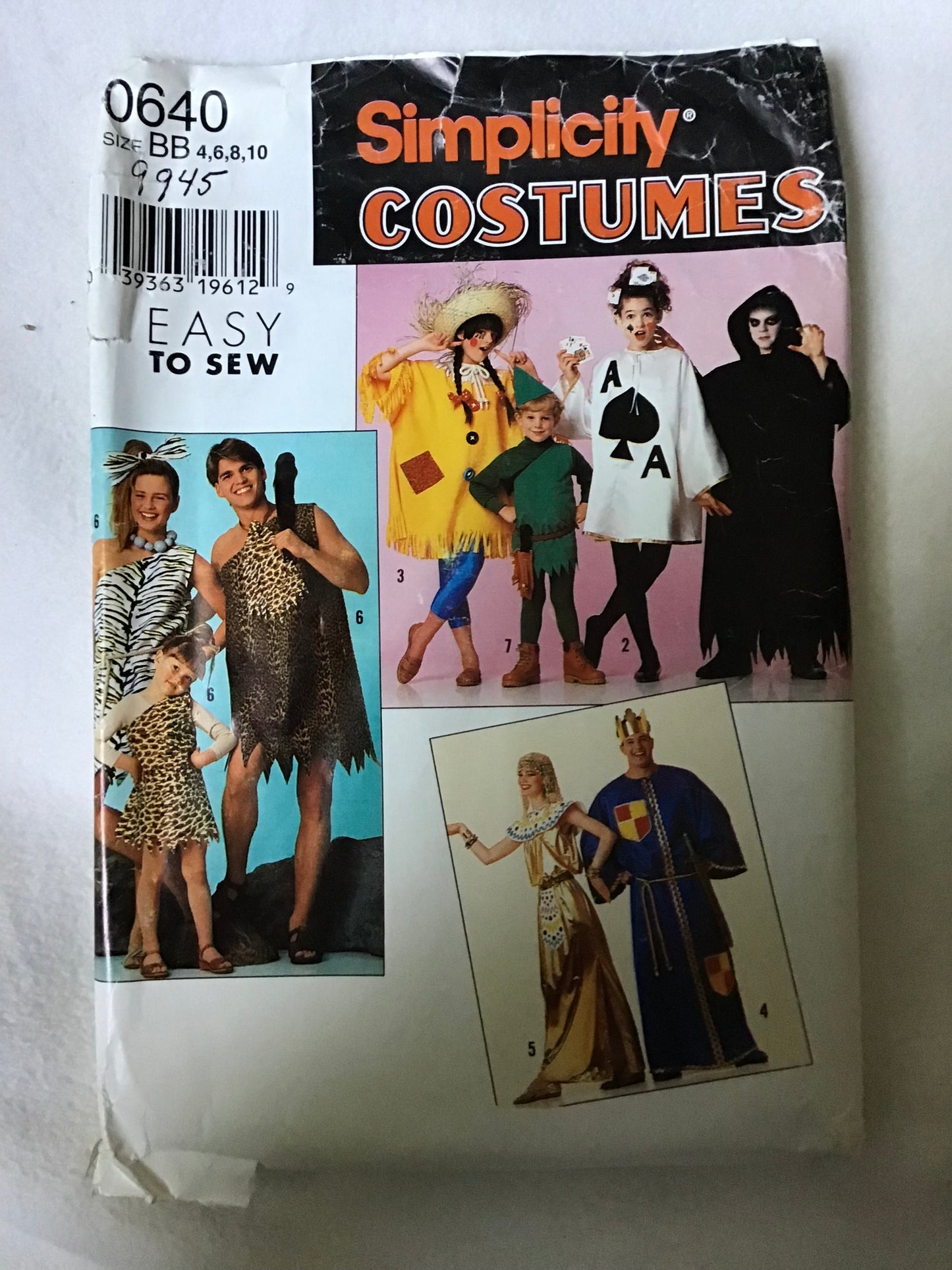 Pattern Simplicity Costumes 0640 Easy to Sew Unisex Costumes Sizes 4-10