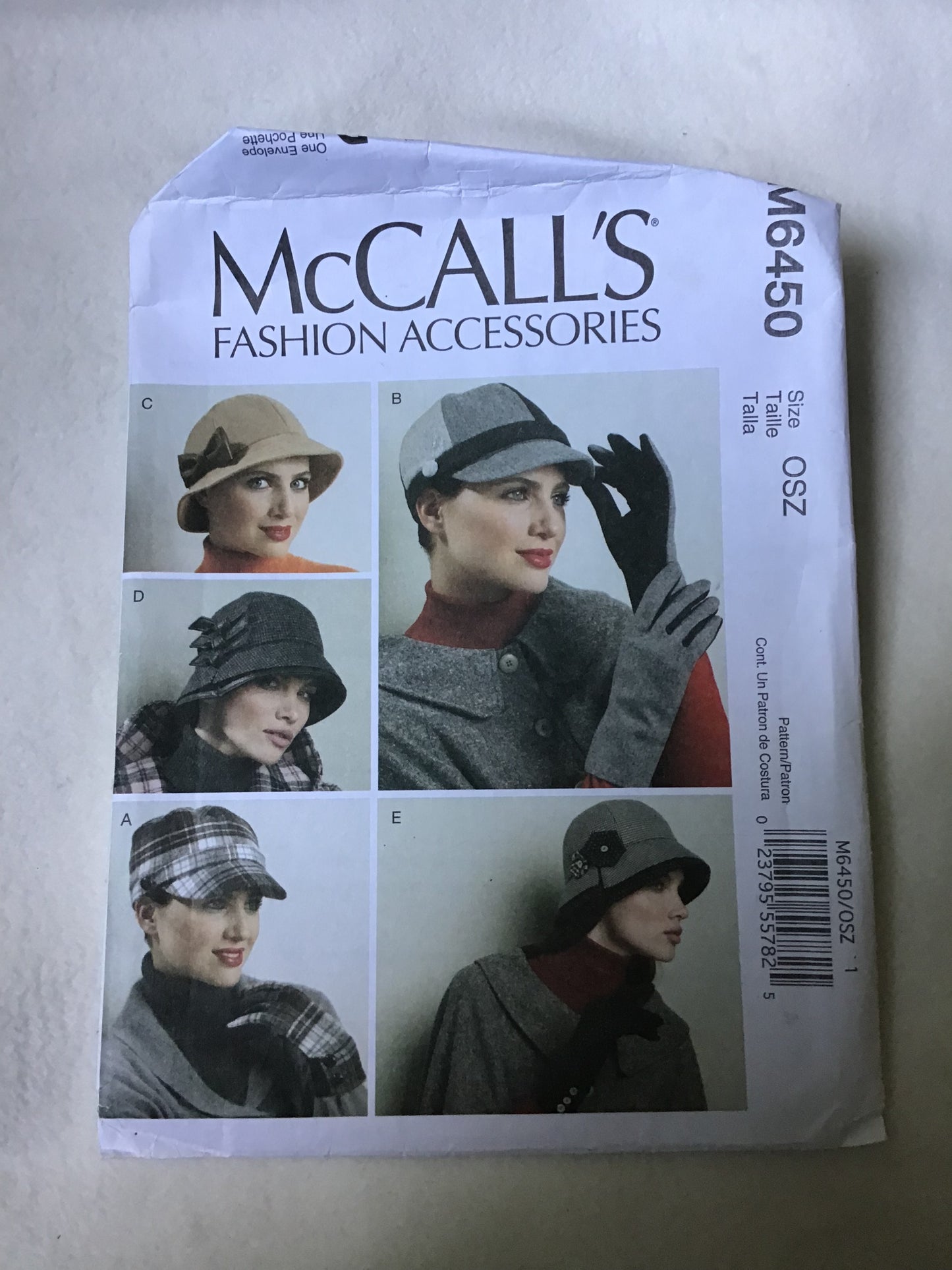 Pattern McCall's Fashion Accessories M6450 Hates and Gloves