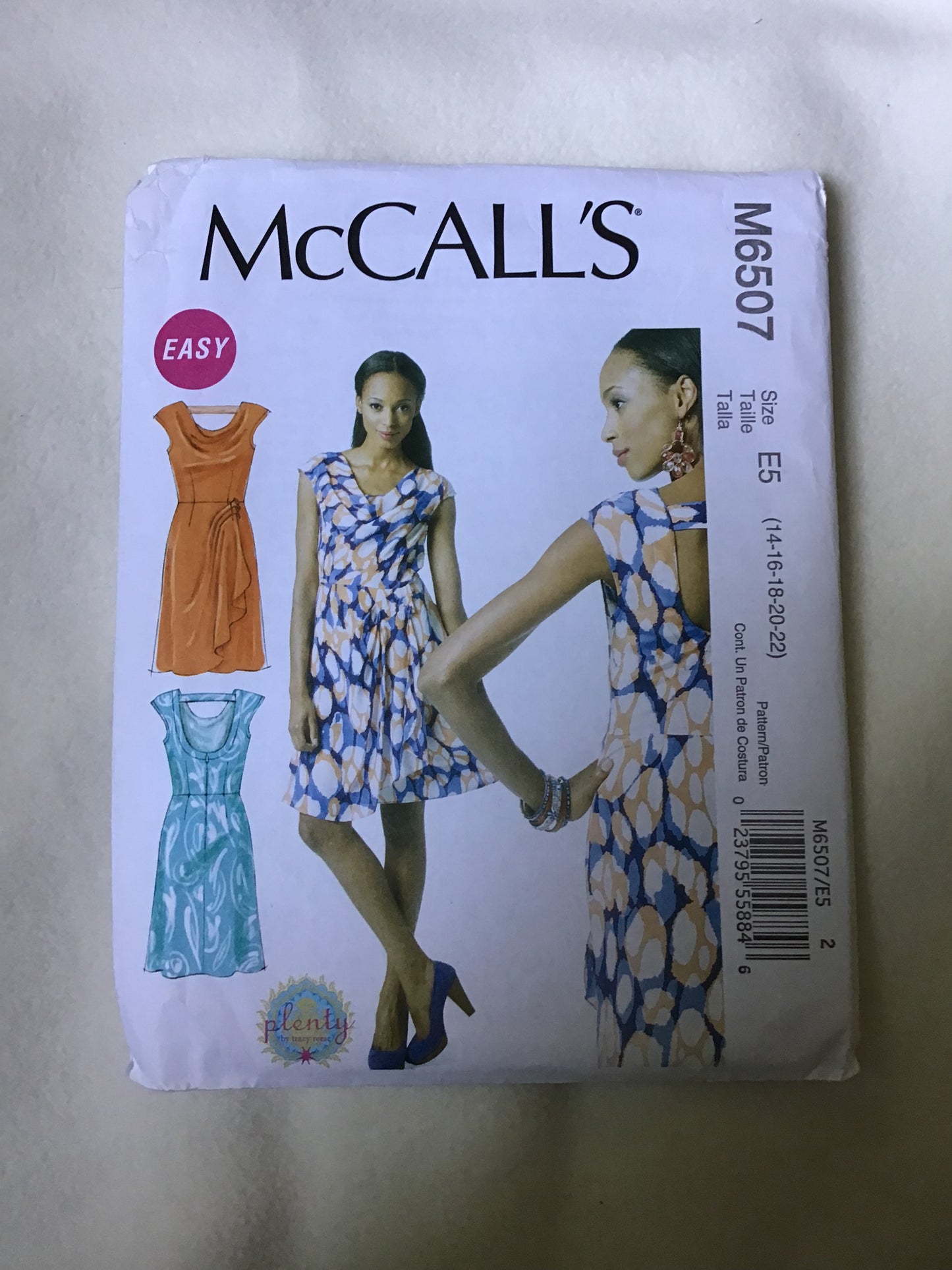 Pattern McCall's M6507 Women's Dress Size 14-22