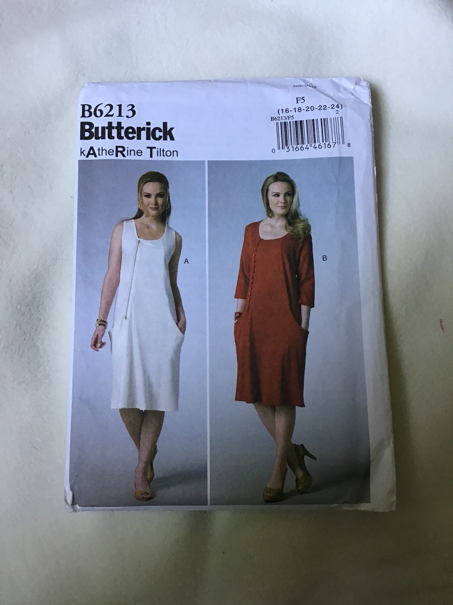 Pattern Butterick B6213 Katherine Tilton Women's Jumper and Dress Size 16-24