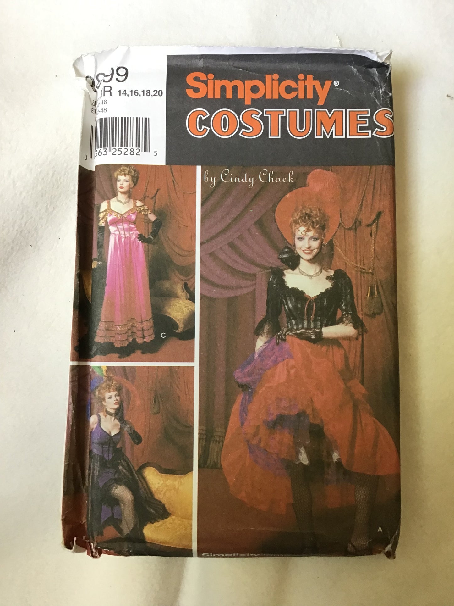 Pattern Simplicity Costumes 9899 Women's Western Costumes 14-20