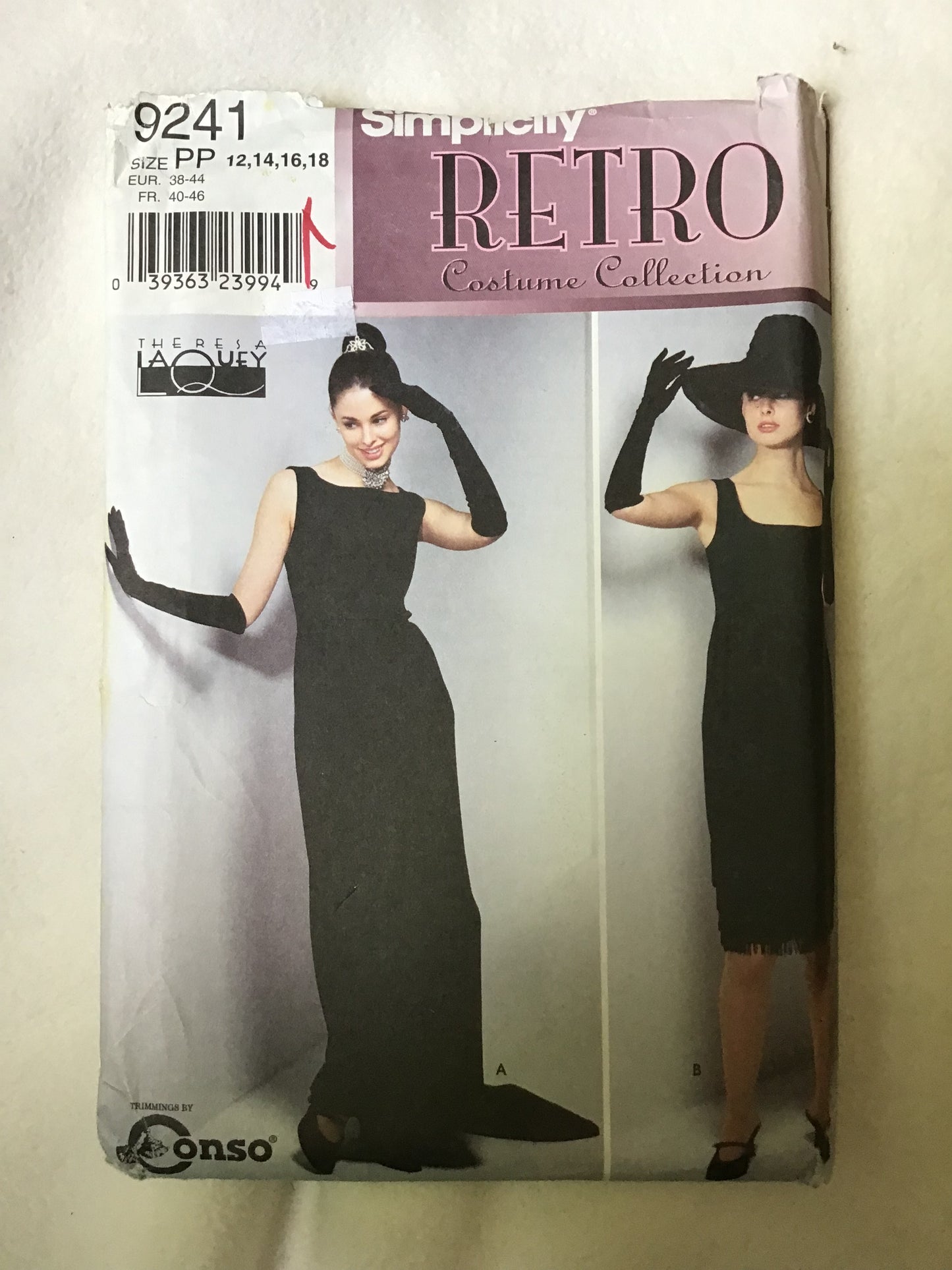 Pattern Simplicity 9241 Retro Costume Breakfast at Tiffany's Inspired Size 12-18 Rare OOP