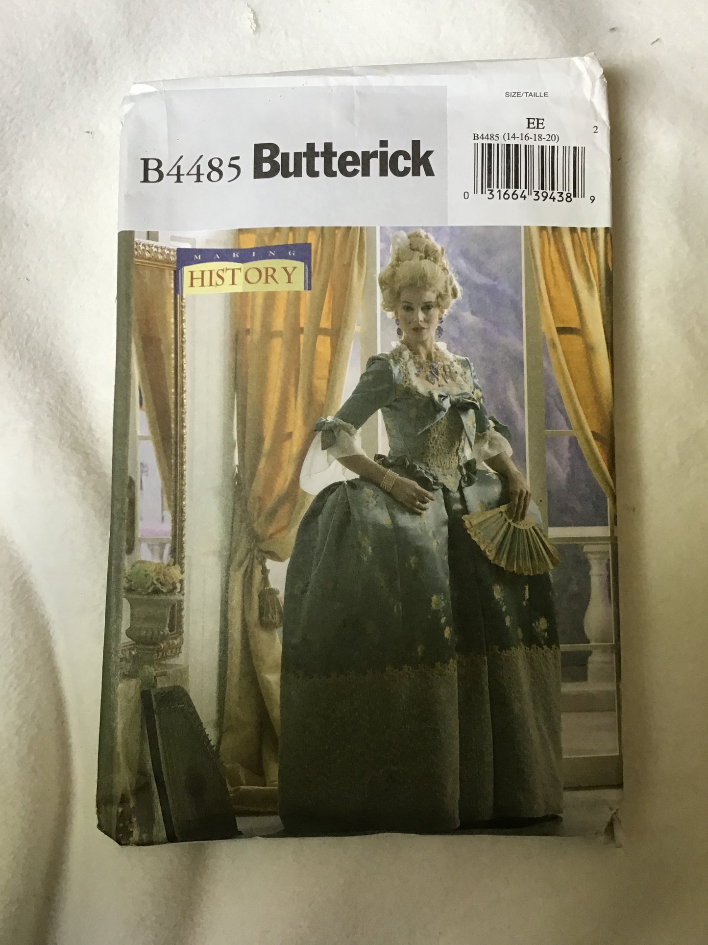 Pattern Butterick B4485 Making History Women's 18th Century Court Dress Size 14-20 Rare OOP