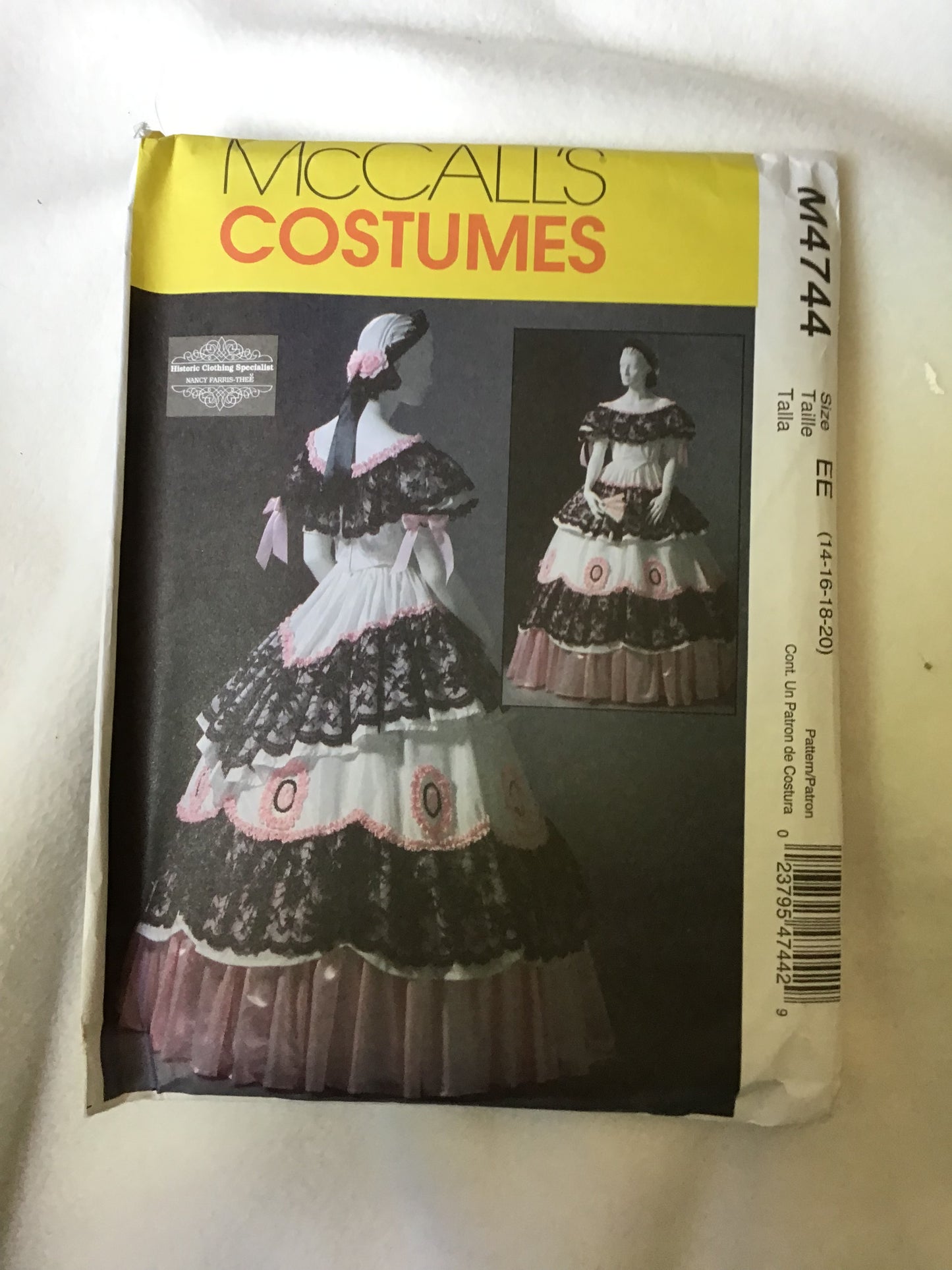Pattern McCall's M4744 Women's Civil War Costumes Size 14-20
