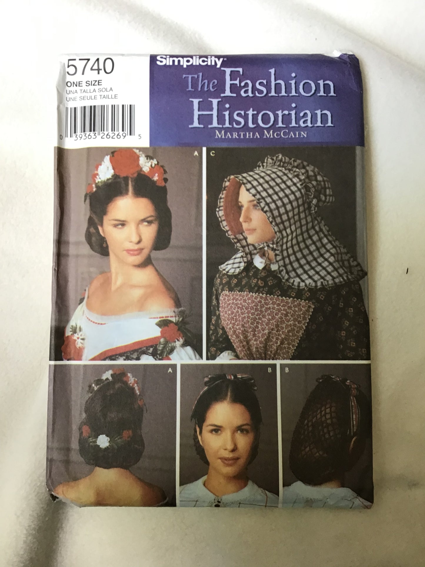 Pattern Simplicity 5740 The Fashion Historian Martha McCain Women's Millinery One Size