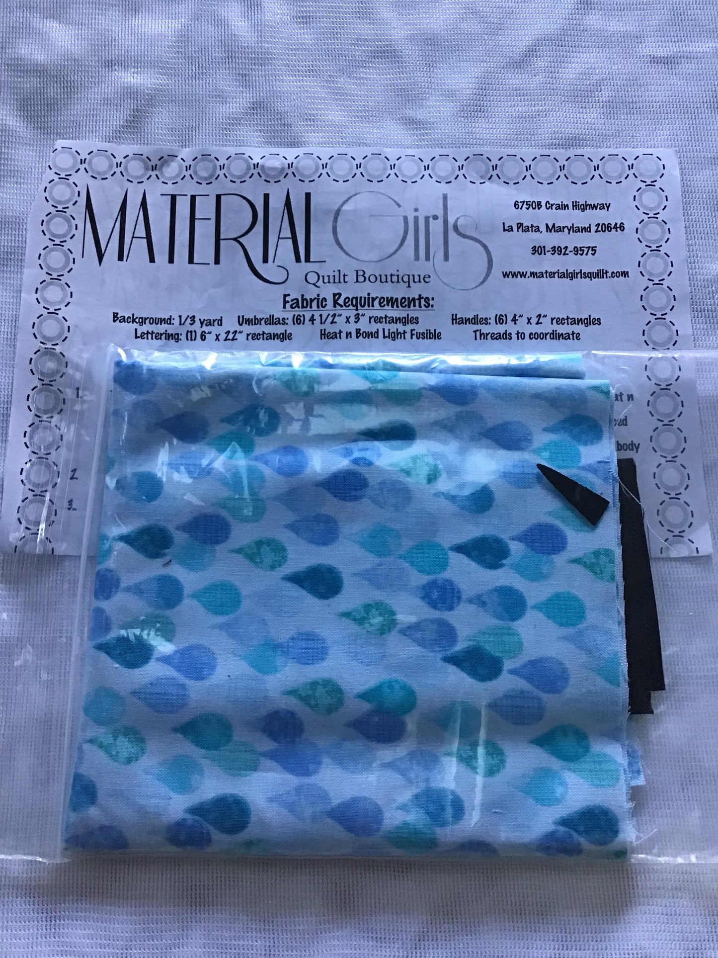 RxR Experience Quilt Kit 2015 Umbrellas Material Girls