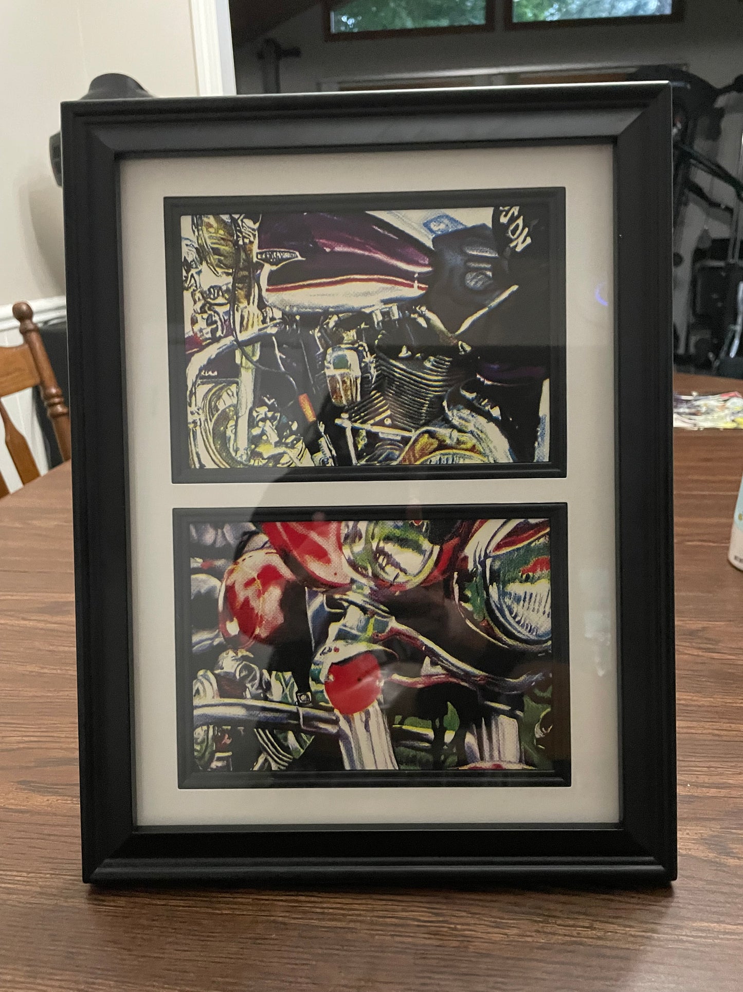 Motorcycle Purple Harley Print by Kristin Wallace