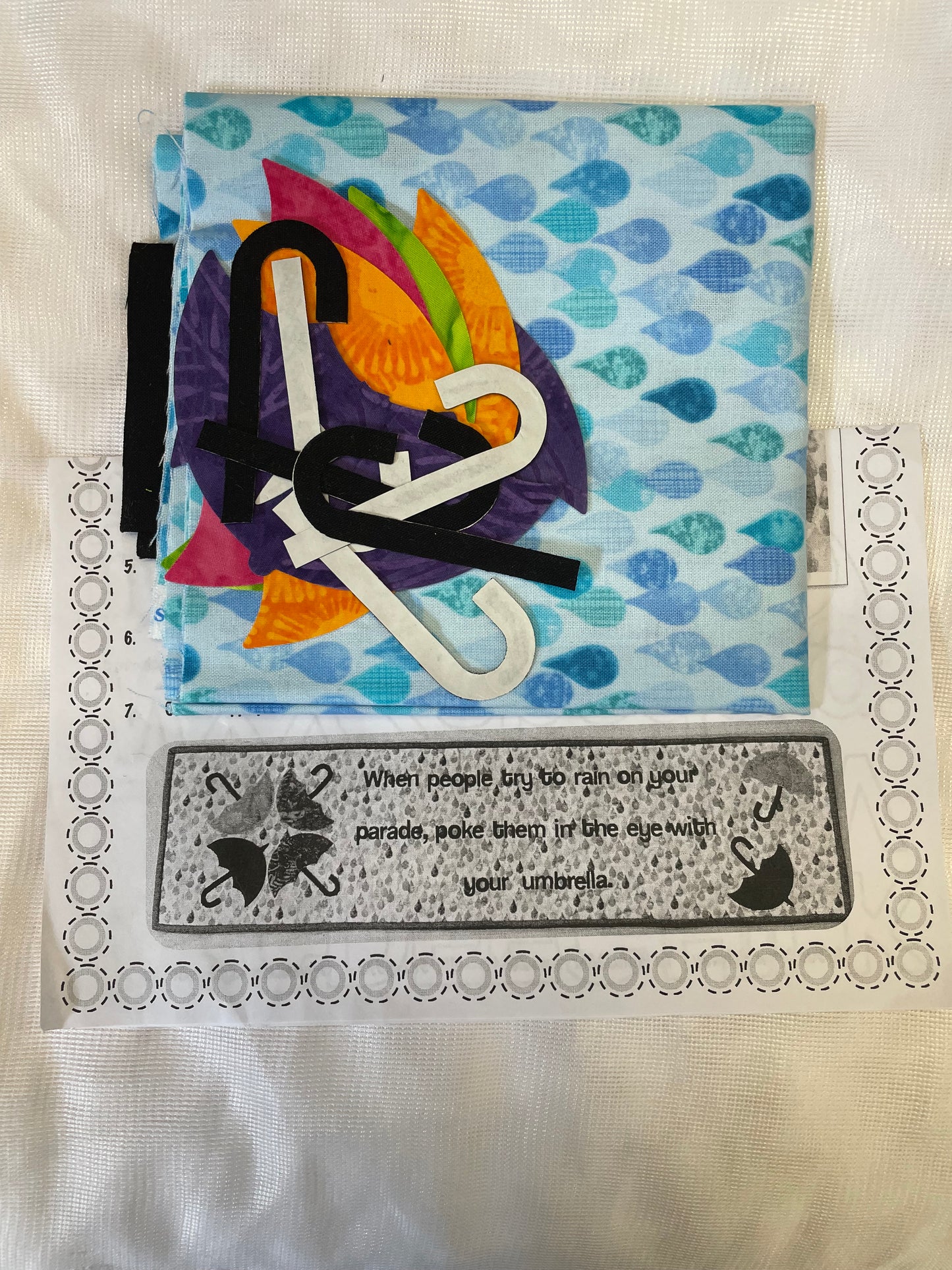 RxR Experience Quilt Kit 2015 Umbrellas Material Girls