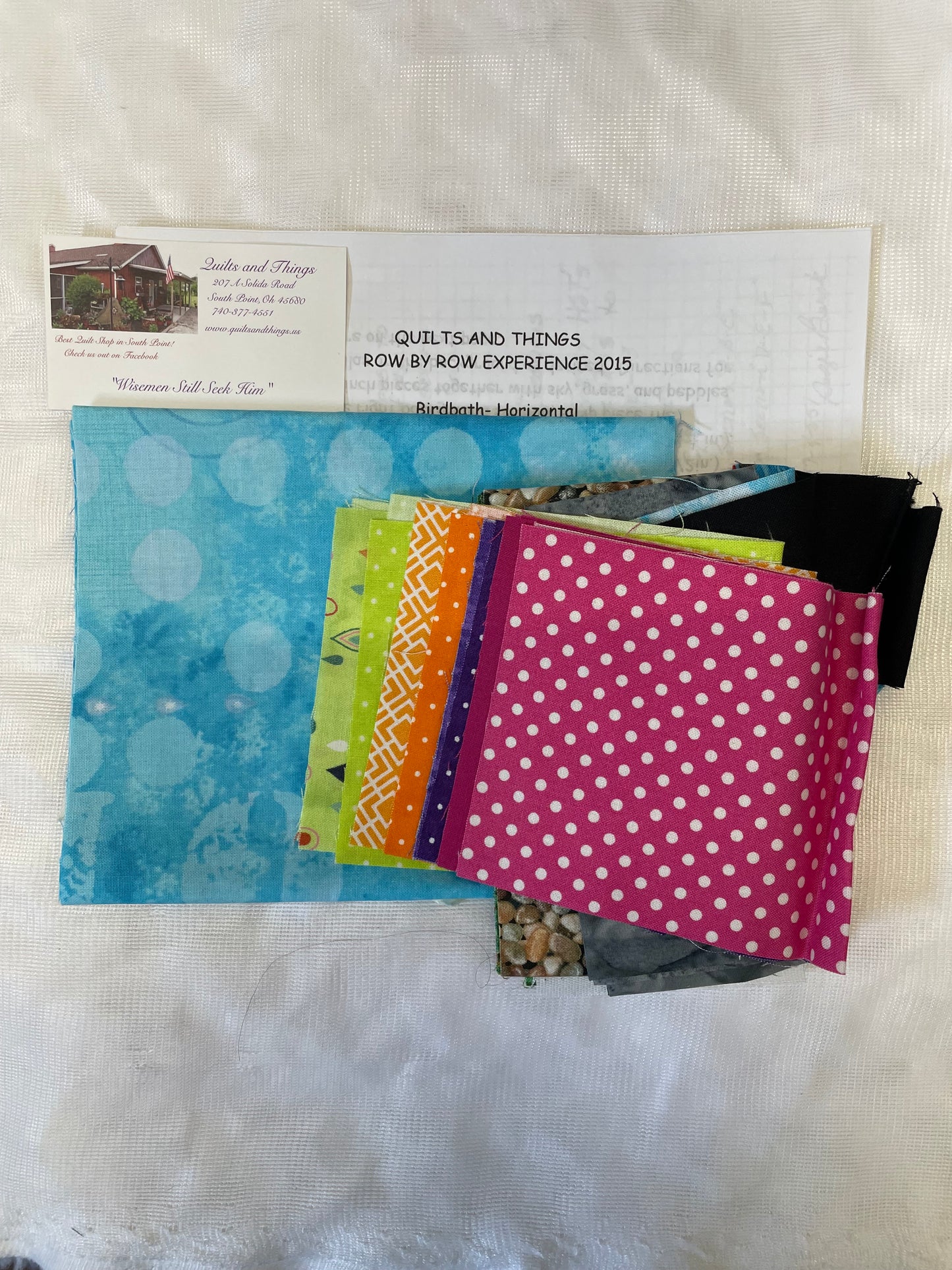 RxR Experience 2015 Birdbath & Horizontal Umbrellas Quilts & Things