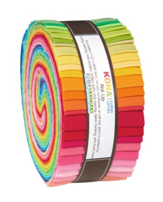 Fabric Kona New Bright Palette RU23141 Jelly Roll