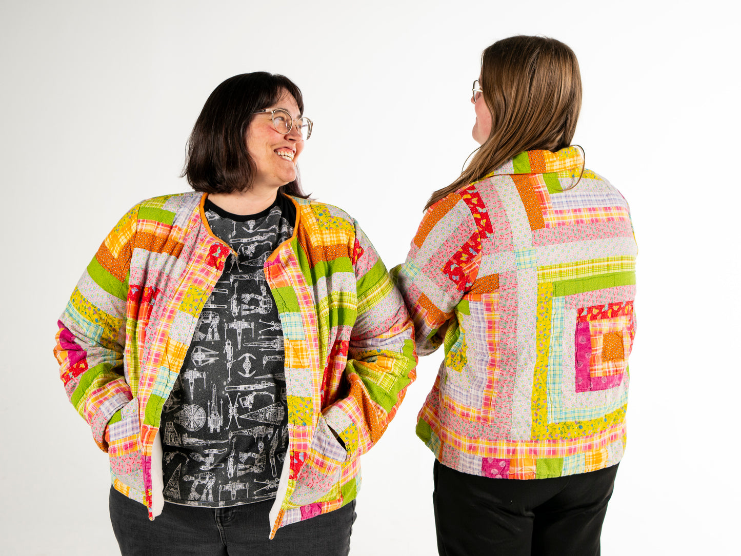 Quilt Coat Handmade Orange No Zip