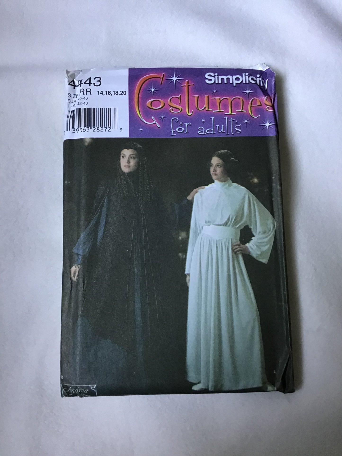 Pattern Simplicity 4443 Costumes for Adults Women's Costumes Size 14-20