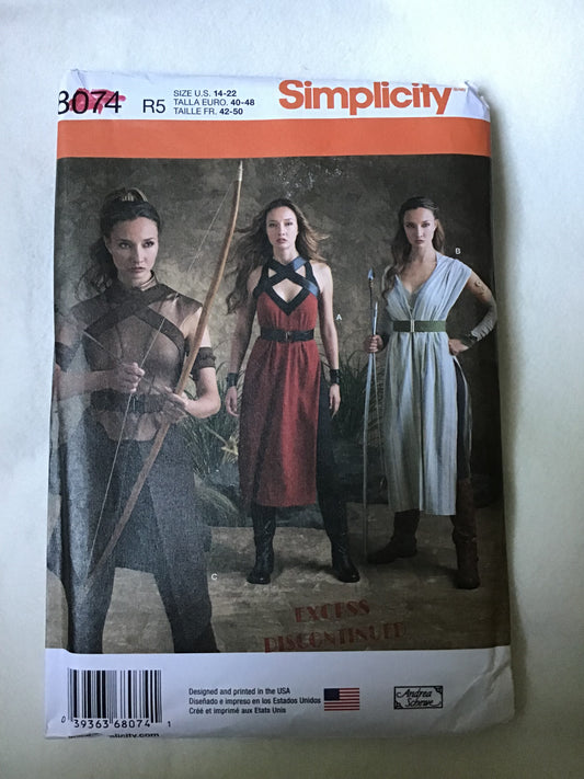 Pattern Simplicity 8074 Women's Hunter Costumes Size 14-22