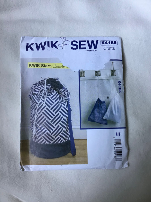 Pattern Kwik Sew Crafts K4185 Laundry and Drawstring Bags