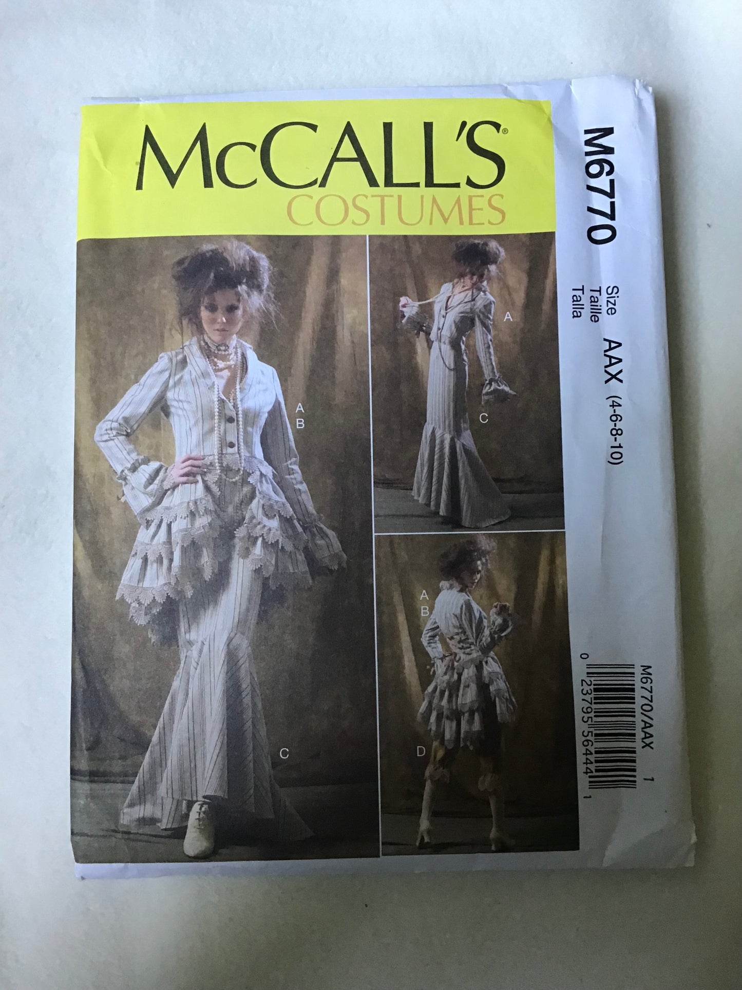 Pattern McCall's Costumes M6770 Women's Jacket, Caplet, Skirt, and Pants Size 4-10