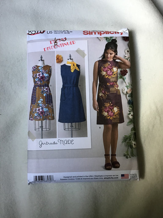 Pattern Simplicity 8570 Gertrude Made Women's Dress Size 16-24
