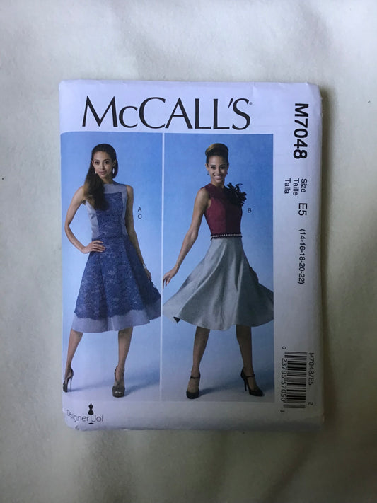 Pattern McCall's M7048 Women's Top, Dress and Skirt Size 14-22