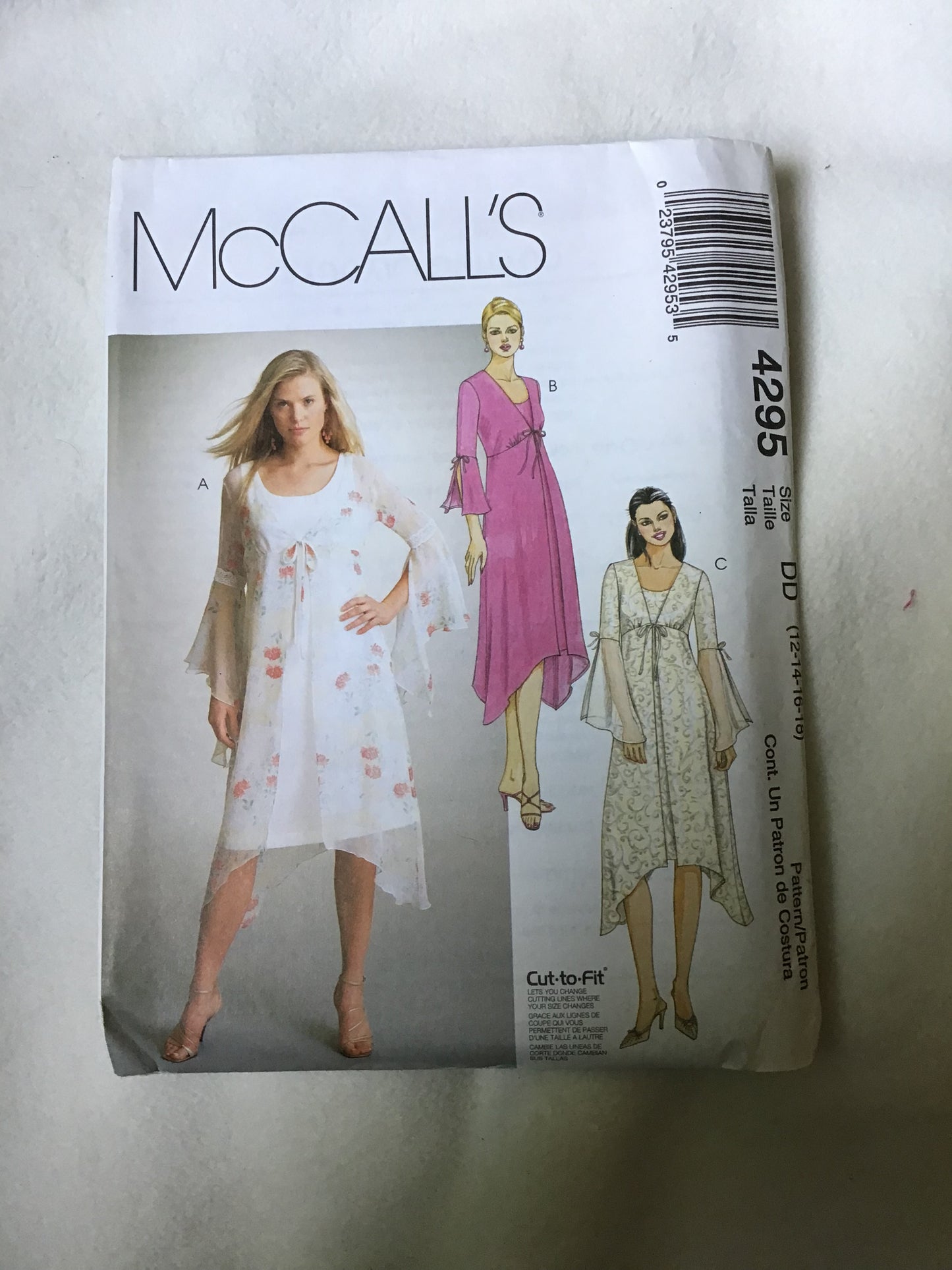Pattern McCall's 4295 Women's Dresses Size 12-16