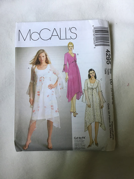 Pattern McCall's 4295 Women's Dresses Size 12-16
