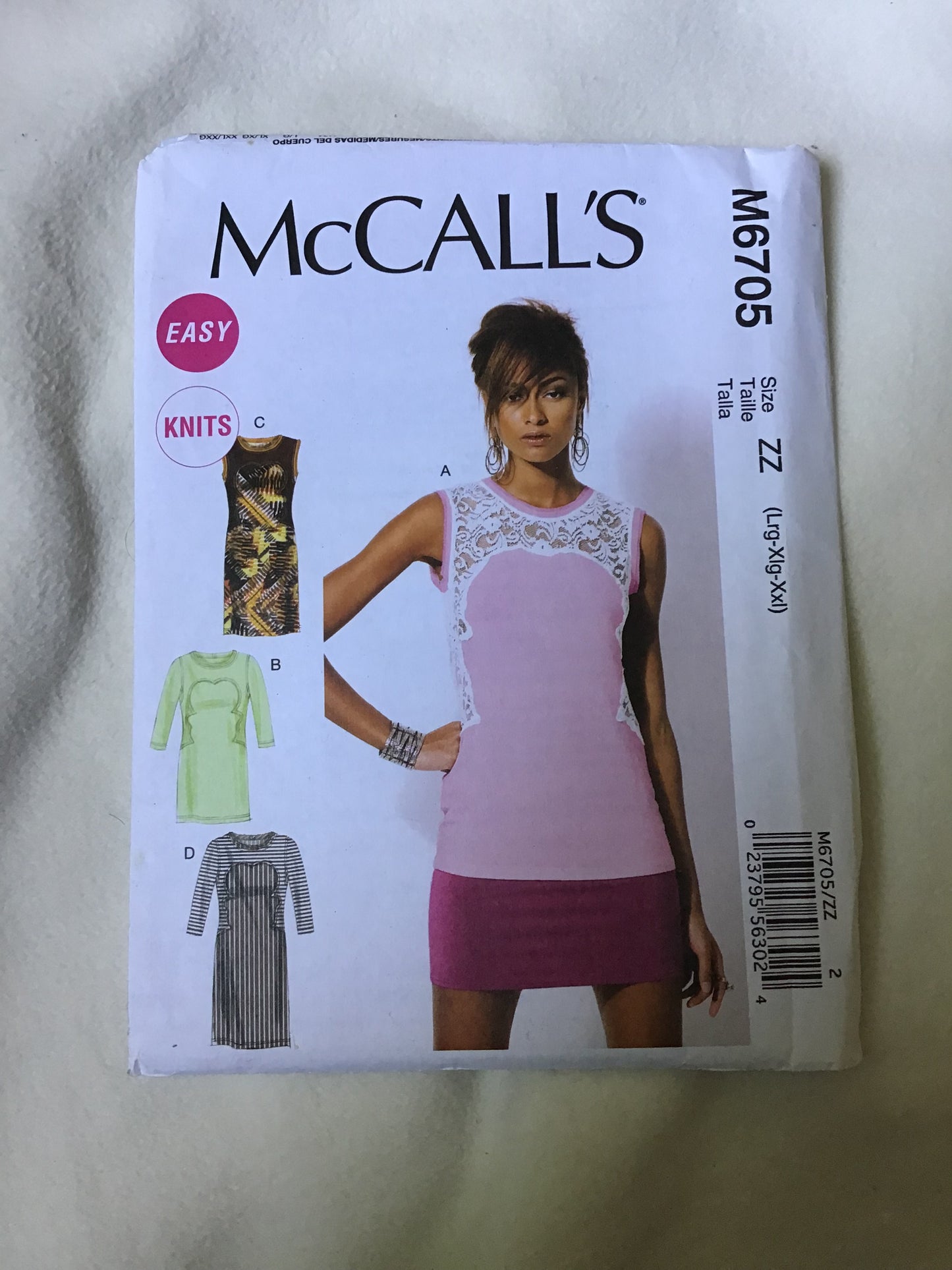 Pattern McCall's M6705 Easy Knits Women's Tops and Tunics Size L-XXL