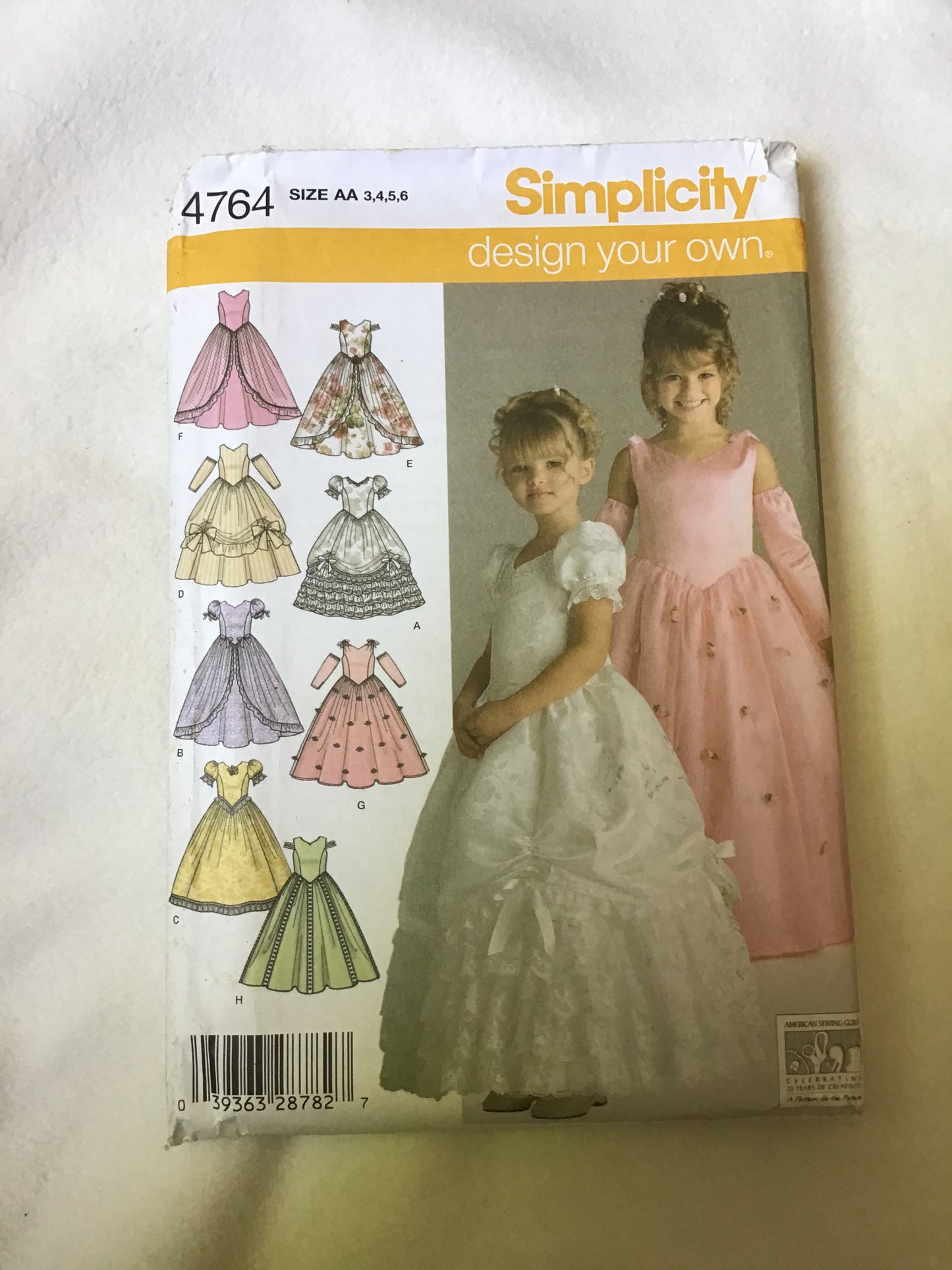 Pattern Simplicity 4764 Bridal Girl's Dresses Size 3-6