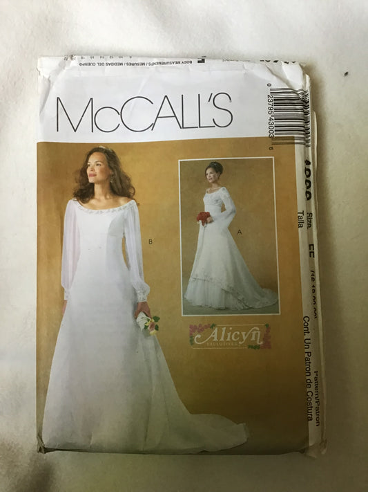 Pattern McCall's M4300 Misses' Lined Dresses Bridal Size 16-22