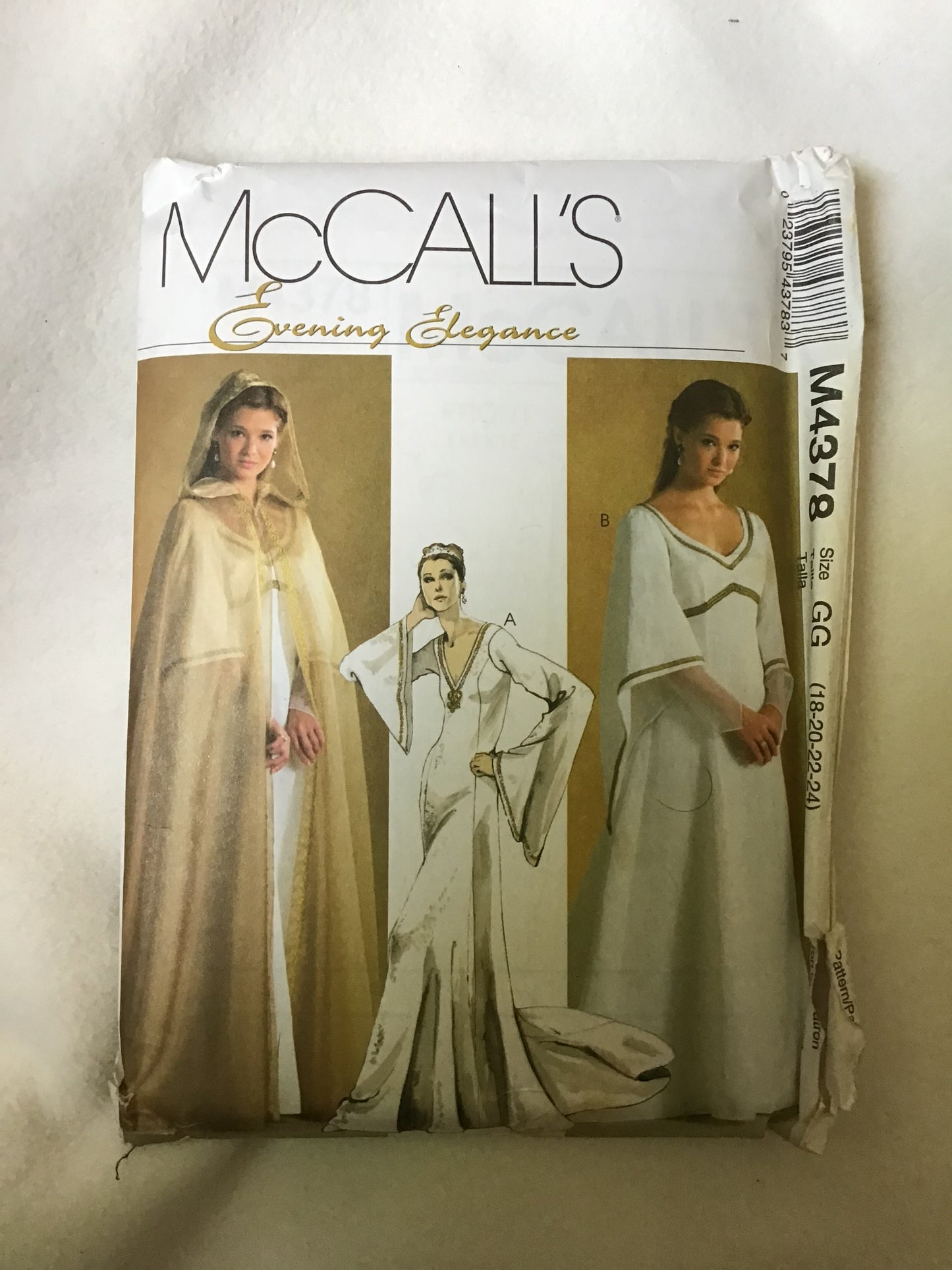 Pattern McCall's M4378 Women's Cape & Lined Dresses