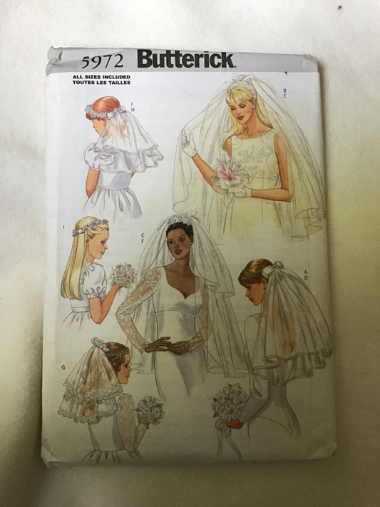 Pattern Butterick 5972 Bridal Veils & Accessories
