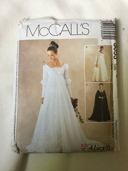 Pattern McCall's 3053 Bridal Gown and Bridesmaids Dress Size 14-18