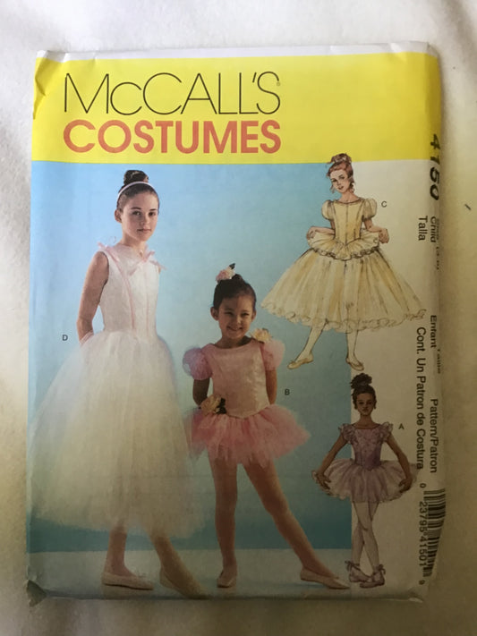 Pattern McCall's 4150 Children's Ballerina Dresses Size 3-6