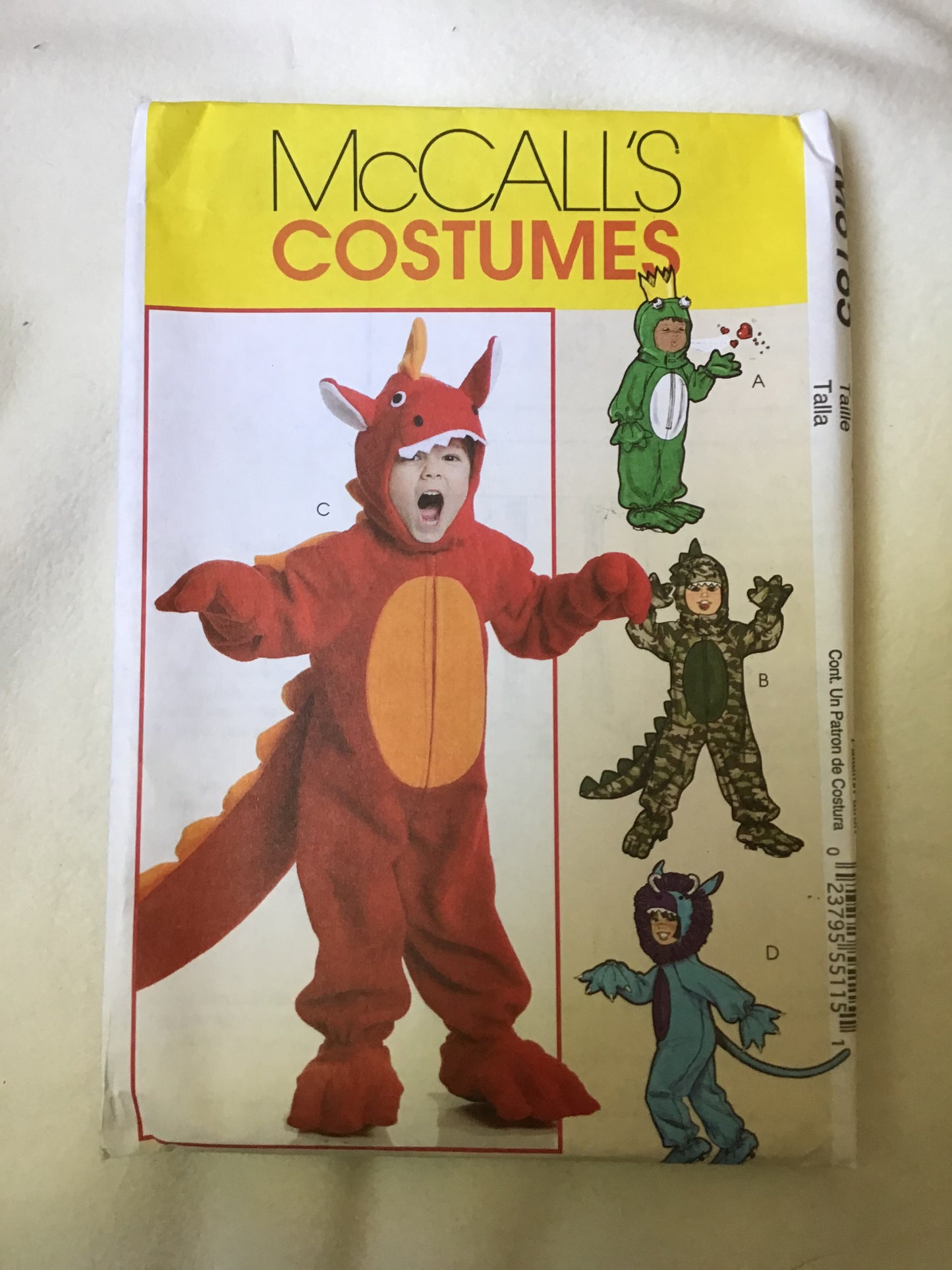Pattern McCall's M6185 Children's Animal Jumpsuit Costumes Size 4-6
