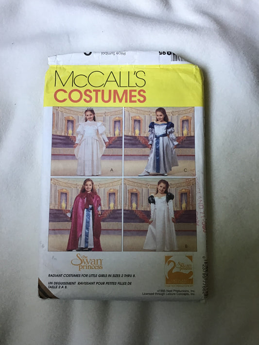 Pattern McCall's 7766 Children's The Swan Princess Costumes Size 3, 4