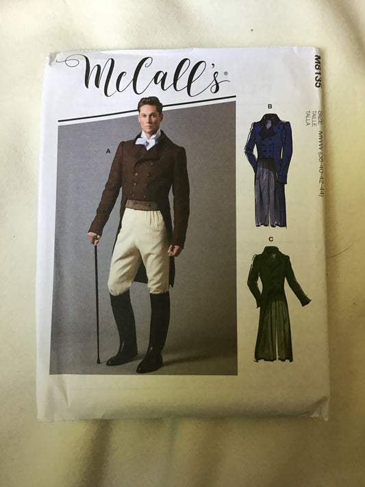 Pattern McCall's M8135 Men's Jacket Costume Size 38-44