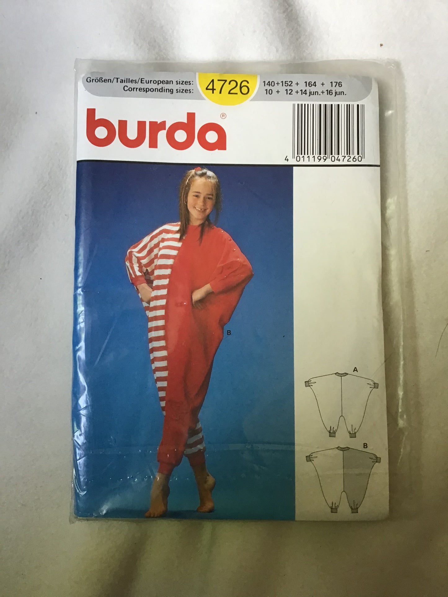 Pattern Burda 4726 Jumpsuit Girls' Size 10-16