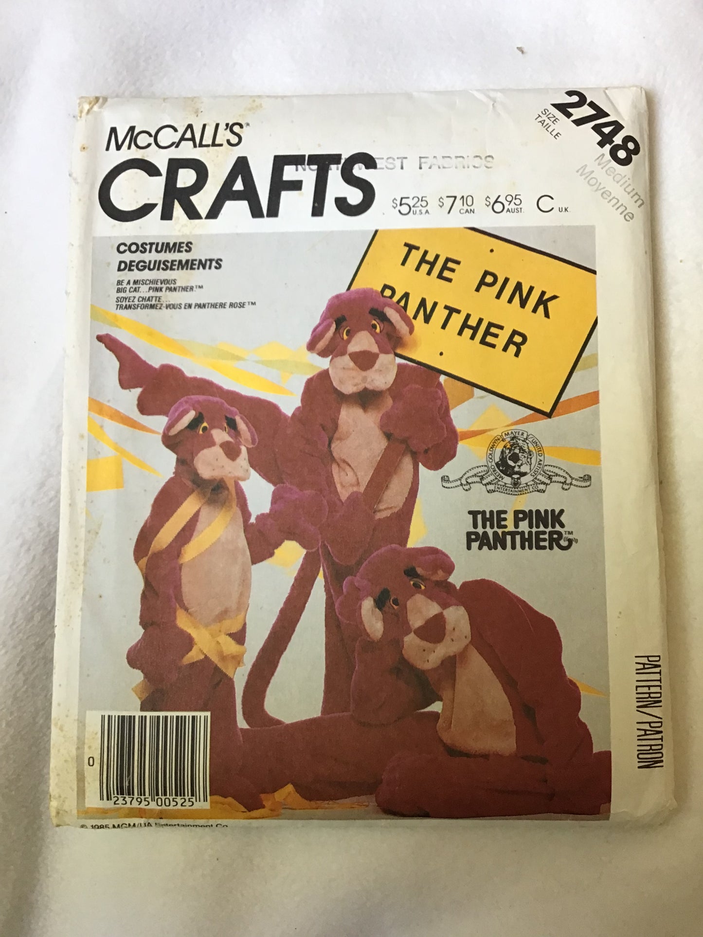 Pattern McCall's Crafts 2748 Pink Panther Costume