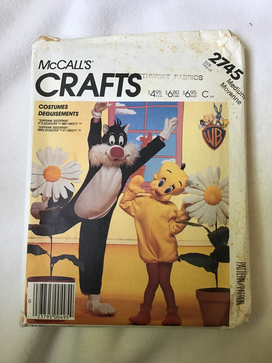 Pattern McCall's Crafts 2745 Sylvester and Tweety Bird Costumes
