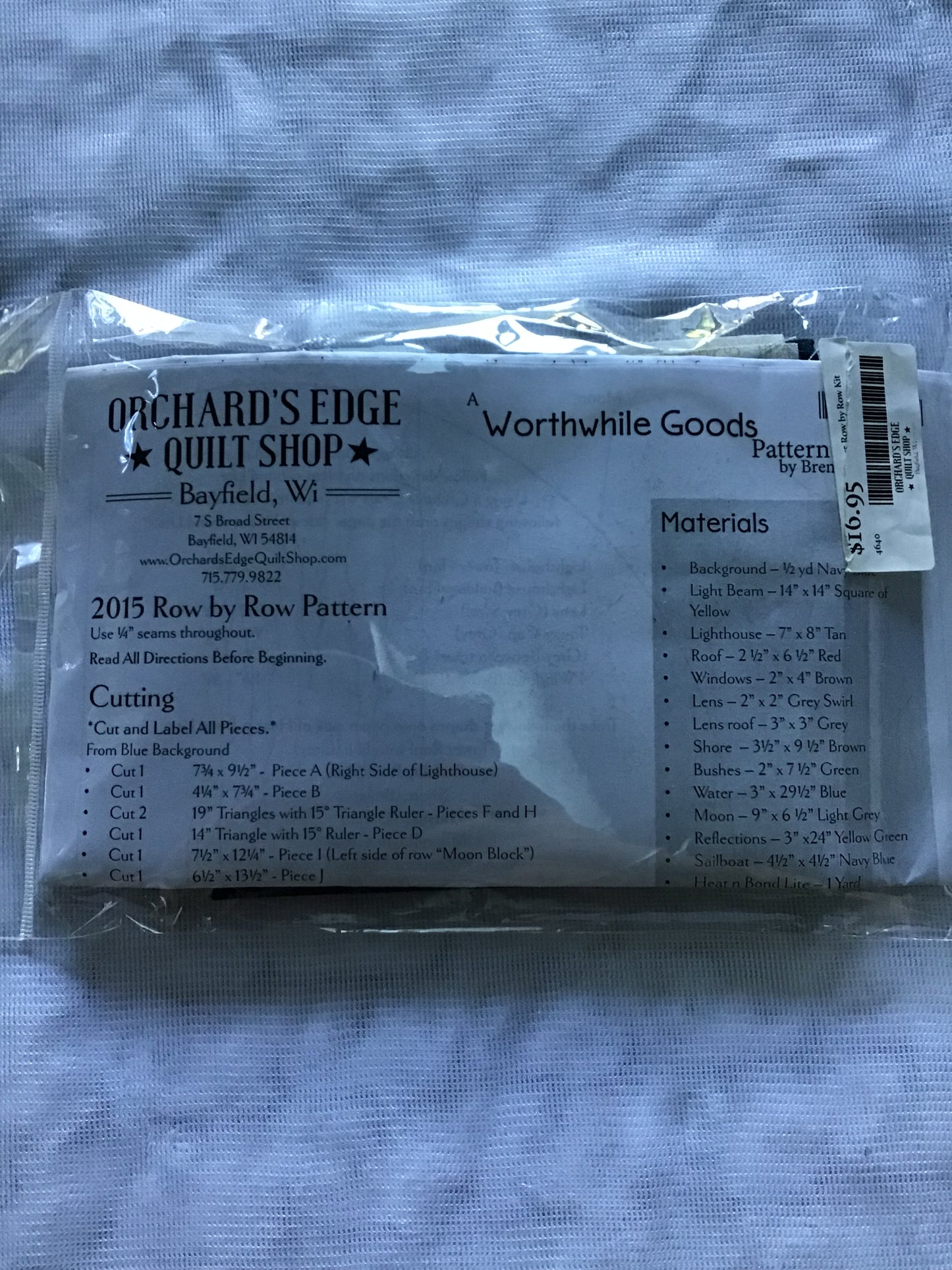 RxR Experience 2015 Lighthouse Orchard's Edge Quilt Shop
