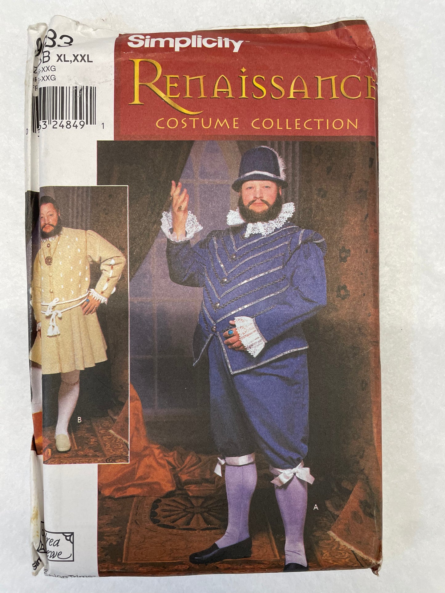 Simplicity Pattern 9633 Men's Renaissance Costume Doublet and pants Size XL, XXL