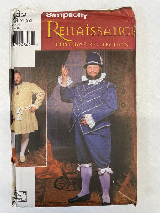 Simplicity Pattern 9633 Men's Renaissance Costume Doublet and pants Size XL, XXL