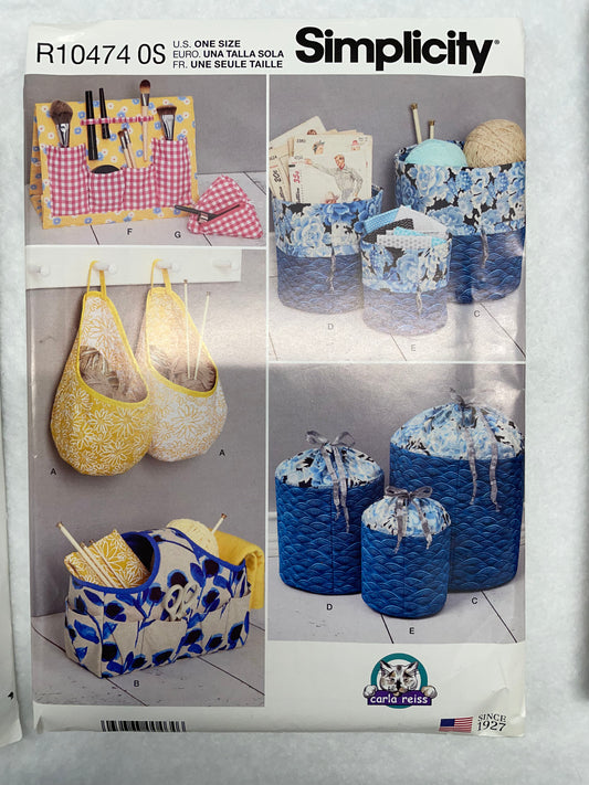 Simplicity Pattern R10474 Organizers