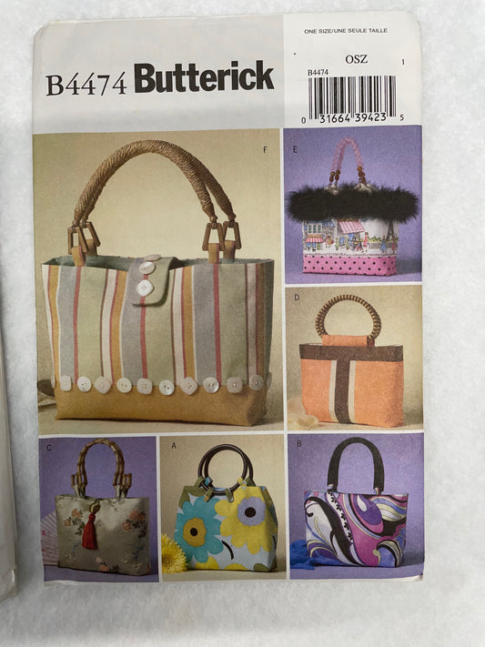 Butterick Pattern B4474 Handbags