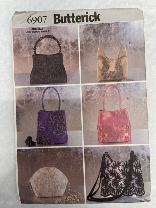 Pattern Butterick 6907 Evening Bags