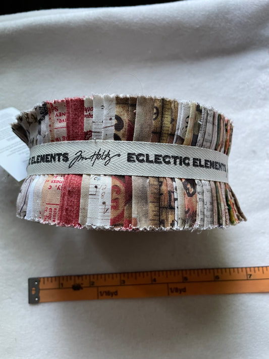 Fabric Eclectic Elements Tim Holtz Design Jelly Roll OOP