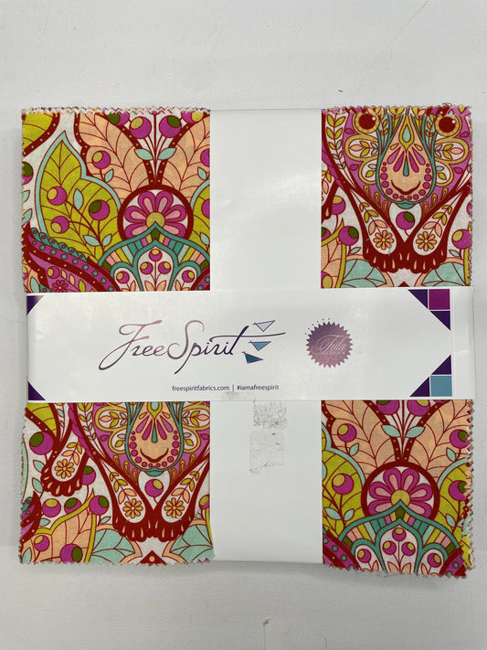 Fabric Tula Pink Slow and Steady 10in Layer Cake OOP