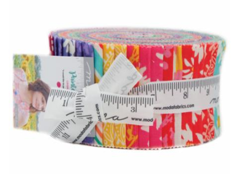 Fabric Painted Garden by Crystal Manning Moda Jelly Roll OOP